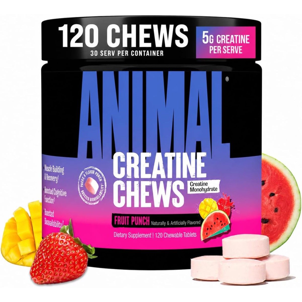 Animal Creatine Chews - Fruit Punch